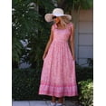 thumbnail image 2 of Vestido largo Zeagoo 2025 para mujer con bolsillos y estampado floral, 2 of 4