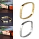 thumbnail image 3 of Pareja de material acero inoxidable brazalete brazalete cuadrada joyería de moda Oro 6mm, 3 of 9