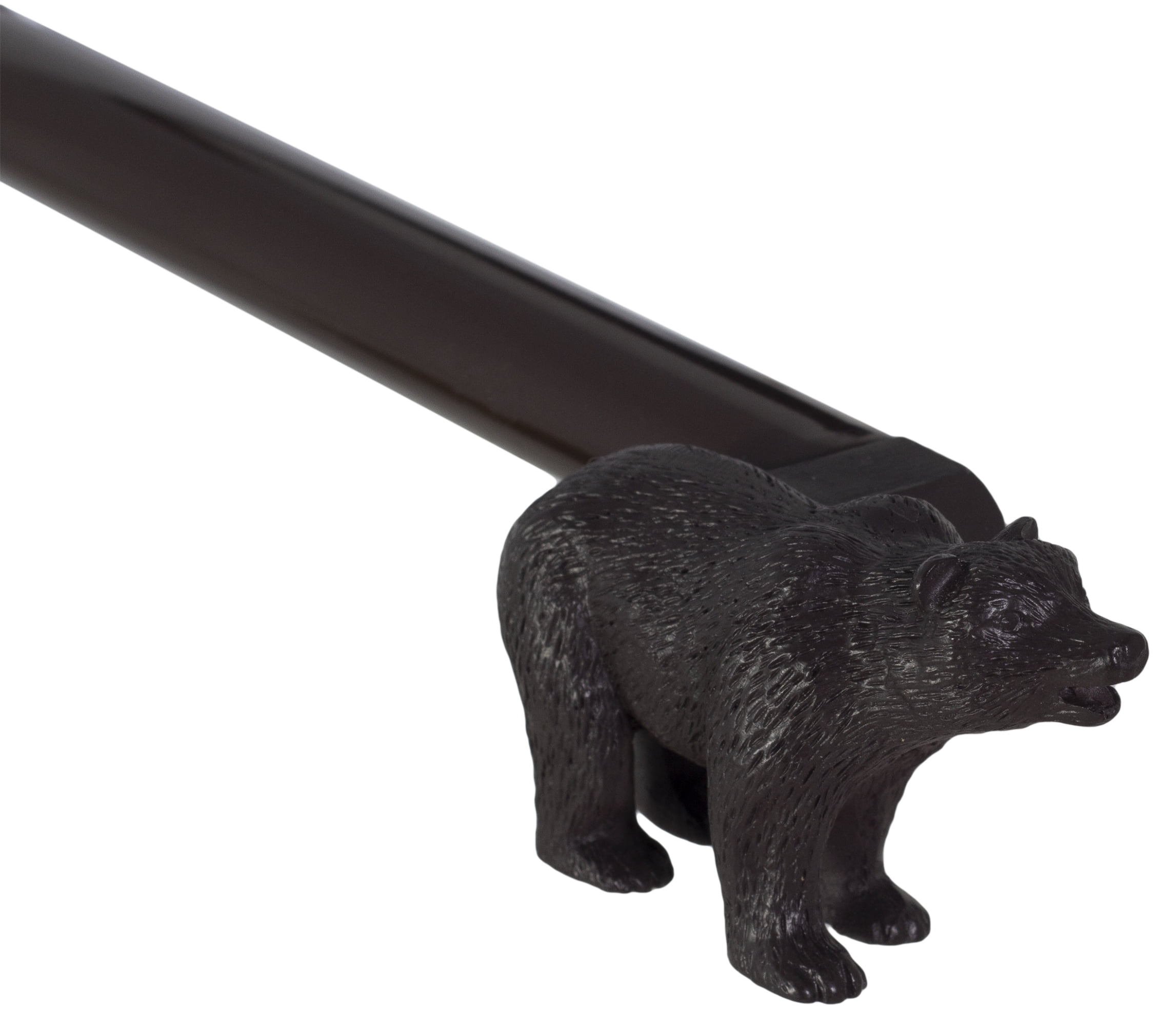 Urbanest Farmhouse Bear 3/4" Adjustable Curtain Rod – Heavy-Duty Telescoping Drapery Rod with Decorative Bear Finials – Extendable Window Rod for Curtains & Drapes, 84"–120″, Oil-rubbed Bronze (ORB)
