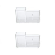 Kenney Storage Made Simple Bathroom Countertop Organizer, 4 Compartments, Set of 2, Clear