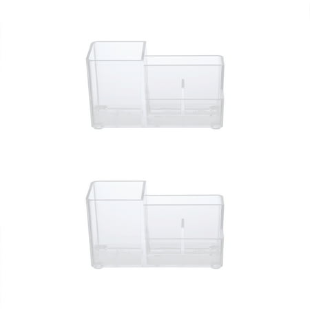 Kenney Storage Made Simple Bathroom Countertop Organizer, 4 Compartments, Set of 2, Clear