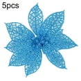 thumbnail image 2 of 5Pcs Glitter Hollow Artificial Christmas Flower Ornament  Tree Garland Decor, 2 of 10