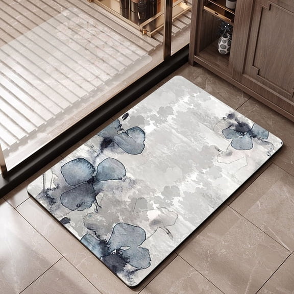 Nvzi -b Bathroom Rug Mat , Non-Slip Plush Shaggy Bath Carpet, Machine Wash Dry, Bath Mats for Bathroom Floor, Tub and Shower, Bathroom Runner Bathmat Accessories Decor 15*23inch (M)