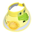 thumbnail image 2 of Lroveb Kids Visor Hat with Fan Children Hats Summer Fans Sunshade Boys Girls Sun Cartoon Cute Sunscreen Empty Top Visor, 2 of 3