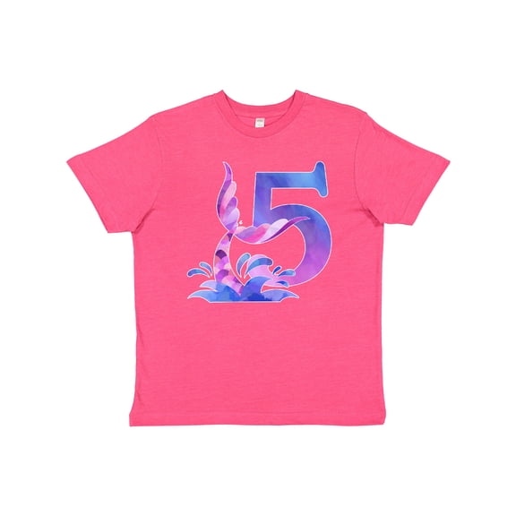 Inktastic 5th Birthday Mermaid Tail Youth T-Shirt