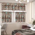 thumbnail image 2 of Yuyamidu Navajo Kitchen Curtains and Valances 3 Panel Set Retro Bathroom Window Curtain with Rod Pocket Easy to Install Window Treatment Tiers 2025, 2 of 5