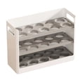 thumbnail image 2 of Contenedor para almacenar huevos con organizador de varios niveles estilo giro para puertas laterales de refrigerador, plástico, blanco, 25.5x19.5x9 cm, 2 of 8