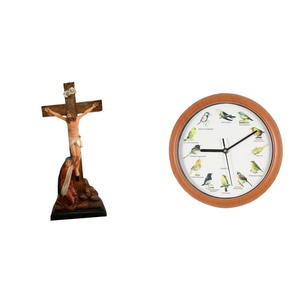 Escultura De Jesús, Adorno Religioso Católico, Artesanía Decorativa, Reloj De Pared Con Pájaro Colgante Para El Hogar, La Cocina, Las Paredes Y La Decoración Del Dormitorio.