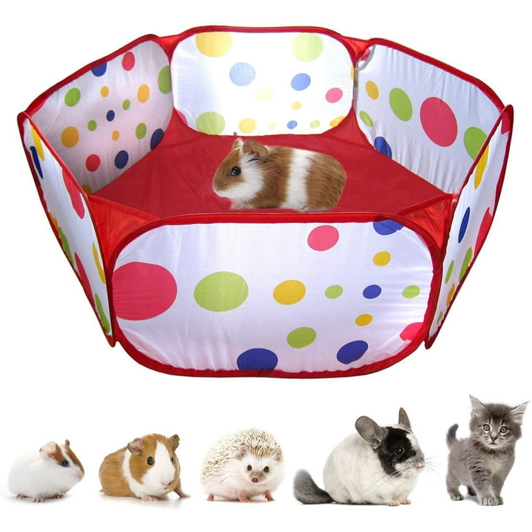 Aetomce Playpen for Guinea Pigs Foldable Portable for Small Animals to Open Indoors and Outdoors for Guinea Pigs Hedgehogs Hamsters Chinchillas and