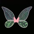 thumbnail image 2 of Alas de ángel transparentes brillantes para niñas Alas de mariposa grandes Alas de hadas de mariposa Alas de vestir con correas elásticas para los hombros Hallow (rosa) yeacher estándar, 2 of 2