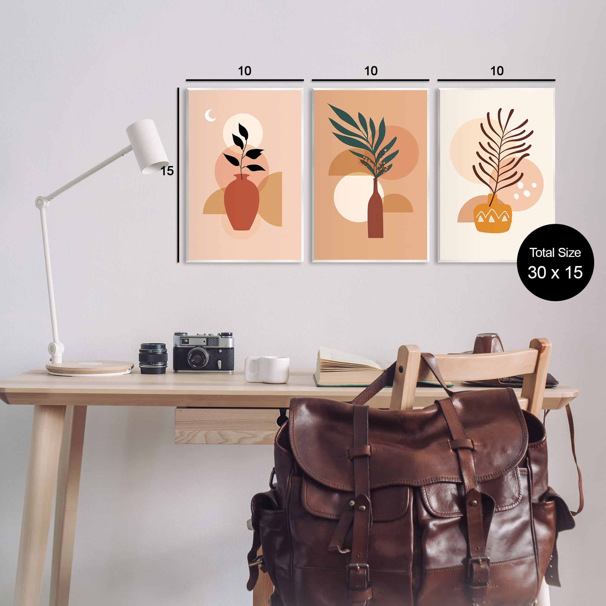 Stupell Industries Boho Plant Vases Botanical & Floral Painting Unframed Art Print Wall Art, 10 x 15