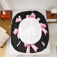 thumbnail image 6 of Feelyou Teens Cute Bow-tie Twin Sheet Sets, Butterfly Knot Princess Twin Fitted Sheet, Watercolor Bowknot Pink Flat Sheet, Ultra Soft Bedroom Decor, 3pcs, 6 of 8