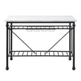 thumbnail image 5 of Miekor Furniture Mera White Marble Top & Gray Finish Kitchen Island 1717, 5 of 6