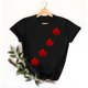 thumbnail image 3 of Tops de Cuello Redondo para las Mujeres Nuevo Suéter de Manga Corta, Camiseta de Poliéster Impresa Casual, 3 of 3