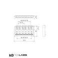 thumbnail image 2 of KD By AxLabs 6-String Hardtail Bridge - String-Through-Body, 3-Screw Mount, 2 of 3