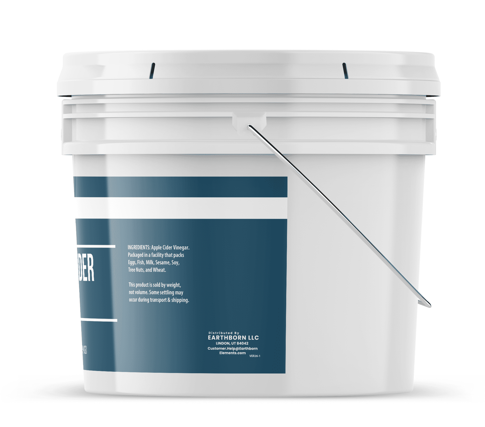 Earthborn Elements Apple Cider Vinegar Powder, 1 Gallon Bucket, Cooking & Baking, Dry Powder