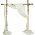 thumbnail image 1 of GFDYREE Wedding Arch Draping Fabric, 2 Pcs Chiffon Drapes Wedding Drapery for Indoor and Outdoor Backyard Reception Backdrop Ceiling Curtains Decorations, Ivory, 1 of 7
