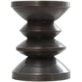 thumbnail image 5 of DecMode 14" x 18" Copper Metal Art Deco Inspired Geometric Accent Table, 1-Piece, 5 of 7