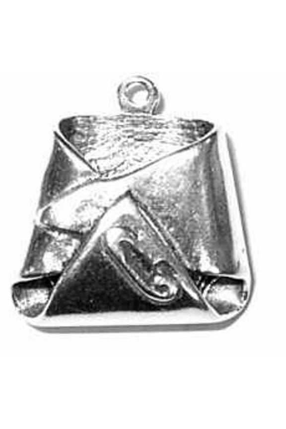 Sterling Silver 16" .8mm Box Chain 3D Cloth Diaper Safety Pin Pendant Necklace