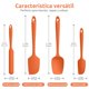thumbnail image 2 of Juego de espátula de silicona resistente al calor de 600 grados Fahrenheit naranja, 2 of 8