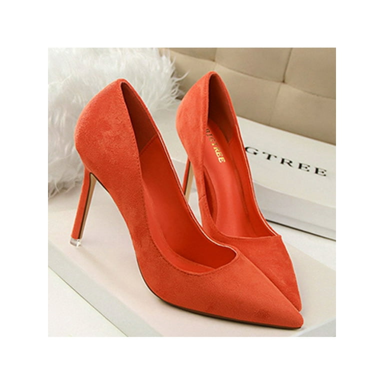 Ladies deals orange heels