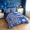 thumbnail image 2 of Manfei Retro Leopard Animal Print King Bedding, Old Fashion Camo King Bed in a Bag, Ocean Blue, Blue Reversible, 7 Pieces, 2 of 6