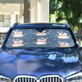 thumbnail image 5 of Foldable Car Windshield Sunshade UV Sun Visor Protector Blocks UV Rays Keeps Vehicle Cool 57x31.5 Inch Starry Penguin Bows, 5 of 8