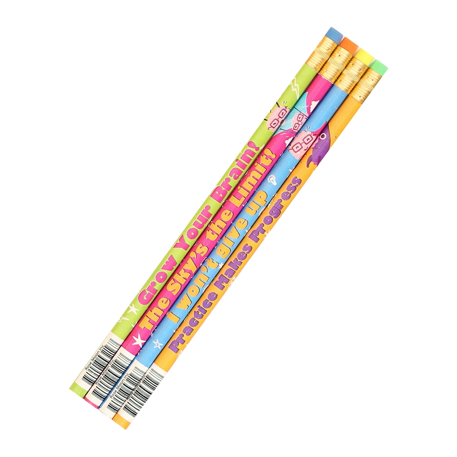 Moon Products Growth Mindset Pencil Assortment, 12 per Pack, 12 Packs