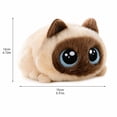 thumbnail image 3 of Siamese Cat Stuffed Animal with Super Soft Down Cotton and Round Eyes, Small Cream and Brown Plush Toy for Relaxation, 3 of 4