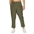 thumbnail image 4 of RBX Active Women's Plus Size Ribbed Side Woven Ankle Pant With Pockets, 4 of 5
