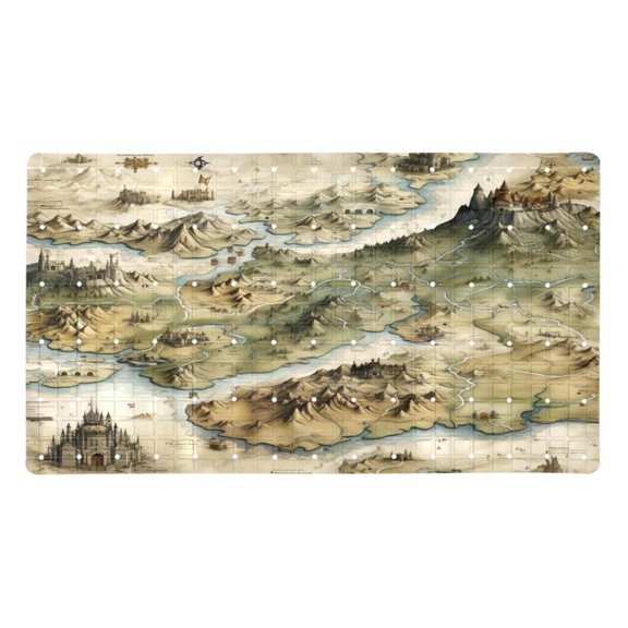 Non-Slip Bathtub Mats Vintage Map Prints Soft Bath Tub Bathroom Shower Mat for Baby and Adults, Machine Washable