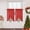 Red, variant on Christmas Kitchen Curtain Cafe Curtain 36 Inch Tier Curtains Window Treatment Rod Pocket for Home Decor 2 Panels for Bathroom, Living Room Christmas Decoration