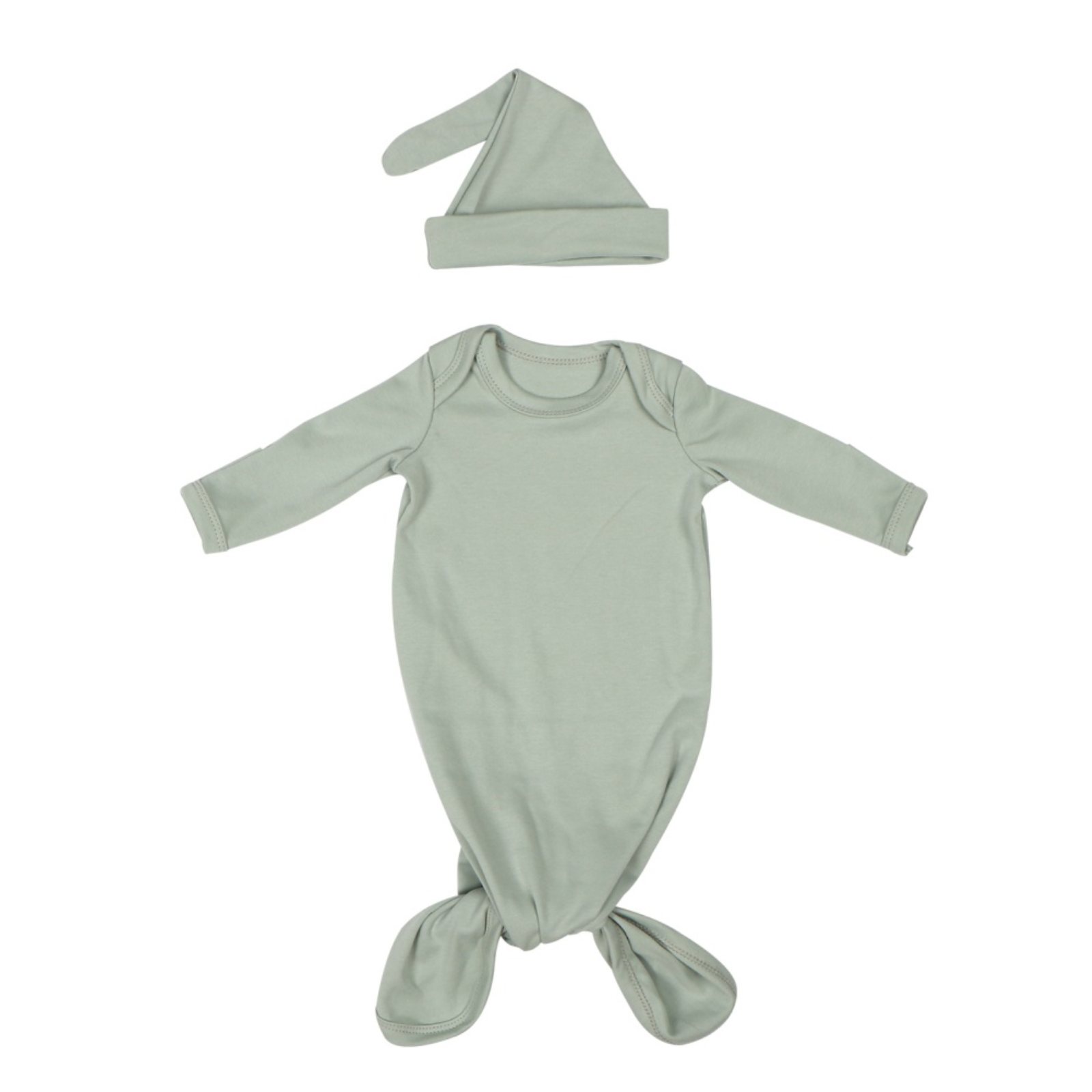 Zupora Newborn Baby Nightgowns Ribbed Knotted Sleeper Gown Sleeping
