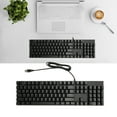 Full Size Mechanical Keyboard 104 Keys USB Wired Gaming Keyboard with Numeric Keypad Red Switch