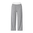 thumbnail image 5 of Liuinsasek Womens Casual Lounge Long Pants Fashion Solid Color Lightweight Pajama Pants Elastic Waist with Pockets Wide Leg Yoga Pants, 5 of 10