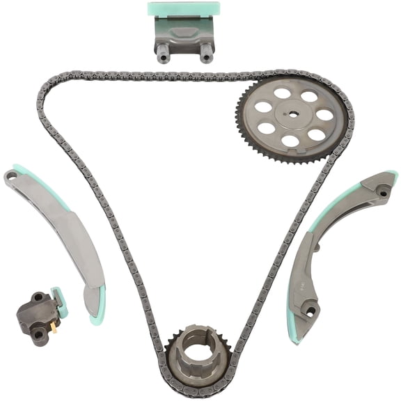 ECCPP Timing Chain Kit Compatible with 2004-2006 for Chevrolet Colorado,w/Timing Chains Rail Tensioners Crank Sprocket