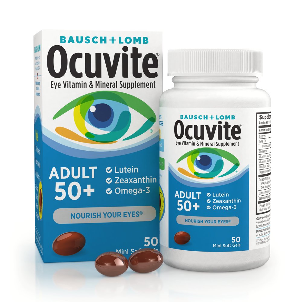 Ocuvite® Adult 50+ Eye Vitamins and Mineral Supplements with Lutein, Zeaxanthin and Omega3from