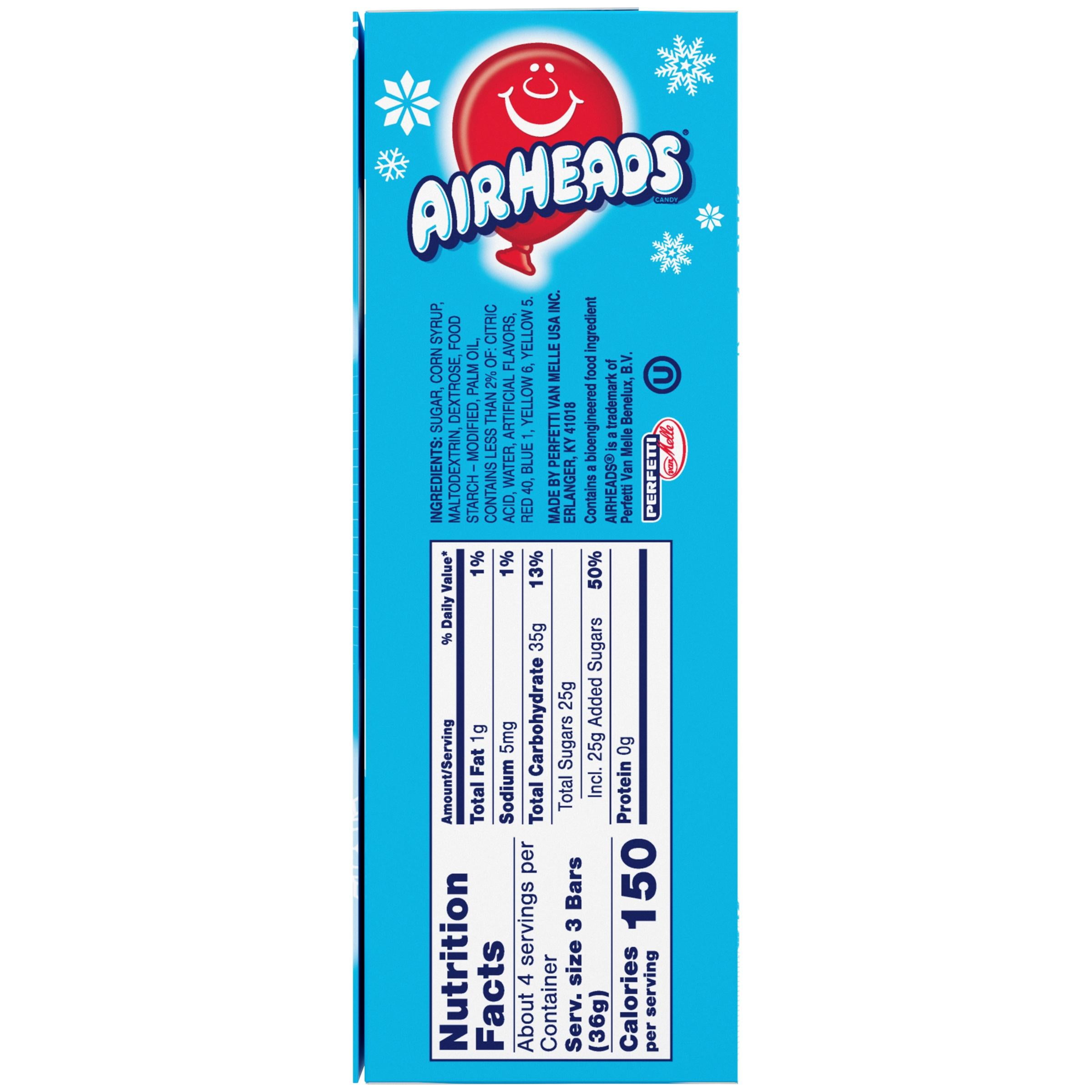 (2 pack) Airheads Assorted Chewy Mini Bars, Holiday Sticker Book, Nut Free, 12ct, 5.07 oz