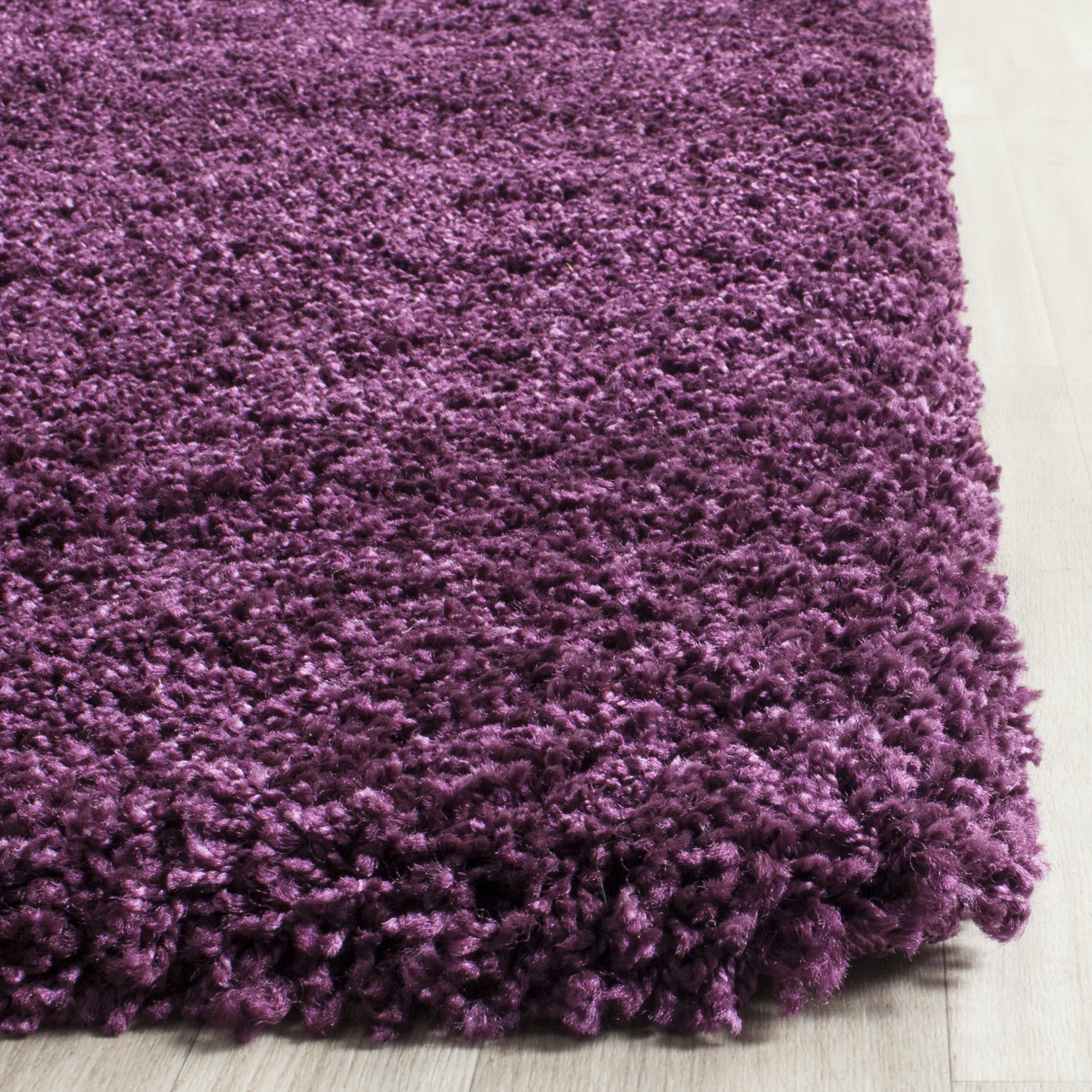 SAFAVIEH California Plush Solid Shag Area Rug, Purple, 9'6" x 13' - Large - Modern Design, Purple, Non-Shedding & Easy Cleaning, Ultra Plush Thick Pile, Ideal for Living Room, Bedroom