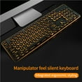thumbnail image 4 of jesticaly USB Wired Keyboard Backlit Waterproof Silent Mechanical Luminous Fluent Typing Keypads Low Noise for Home Entertainment, 4 of 6
