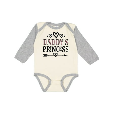 

Inktastic Daddys Princess Baby Clothes Gift Baby Girl Long Sleeve Bodysuit