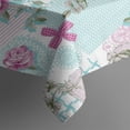 thumbnail image 5 of Pioneer Flower Floral Print Pattern Rectangle Tablecloth 60"x102",Waterproof Polyester Rectangle Table Cloth, Wipeable Spillproof Polyester Tablecloth for Dining, Camping, Indoor and Outdoor, 5 of 6