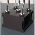 thumbnail image 1 of Colaxi Barbell Holder Weight Bar Stand 5 Holes Home Gym Organizer Vertical Base Insert Barbell Storage Rack for Triceps Bar Workout, 1 of 8