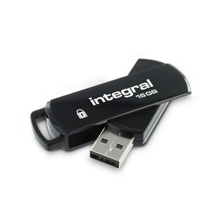 - 16GB Integral Secure 360 Encrypted USB3.0 Flash Drive (256-bit AES Encryption)