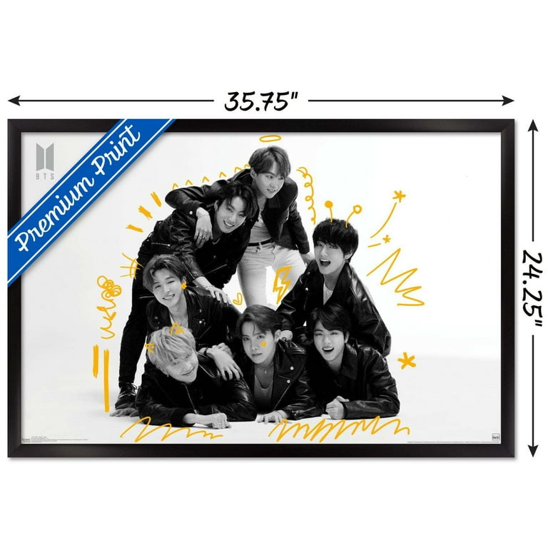 Free Shipping! Trends International BTS MOS7 Framed Kpop Poster