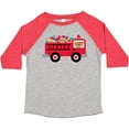 thumbnail image 3 of Inktastic Valentine Fire Truck Heart Bear Boys or Girls Toddler T-Shirt, 3 of 5