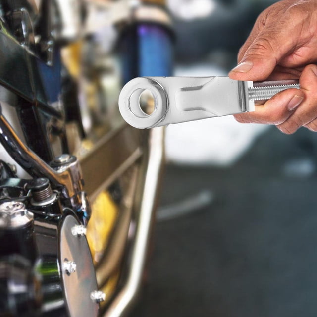 OUNONA 2Pcs Wheel Chain Tensioner Motorcycle Chain Tensioner Iron Silver Long-term Use Reliability Chain Adjustment