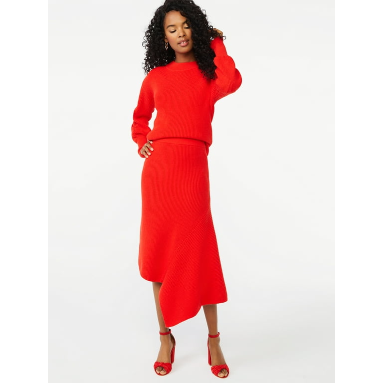 Asymmetrical skirt midi hotsell