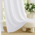 thumbnail image 2 of NICETOWN Privacy Sheer Curtains for Kitchen, Non-See-Through Sheer Curtains Light Filtering Living Room Curtains Grommet Sheer Curtain Panels, Pure White, 52"x72", 1 Pair, 2 of 10