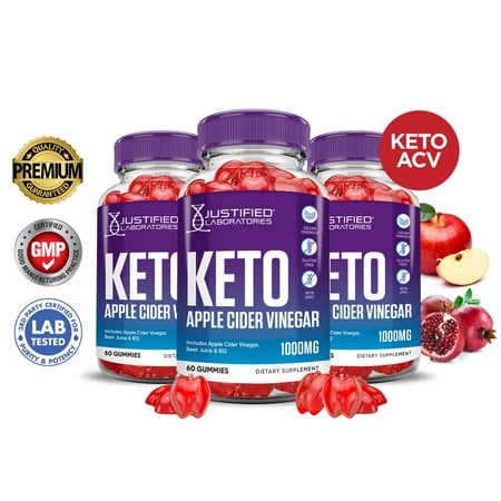 (3 Pack) Keto ACV Gummies 1000MG Dietary Supplement 180 Gummys